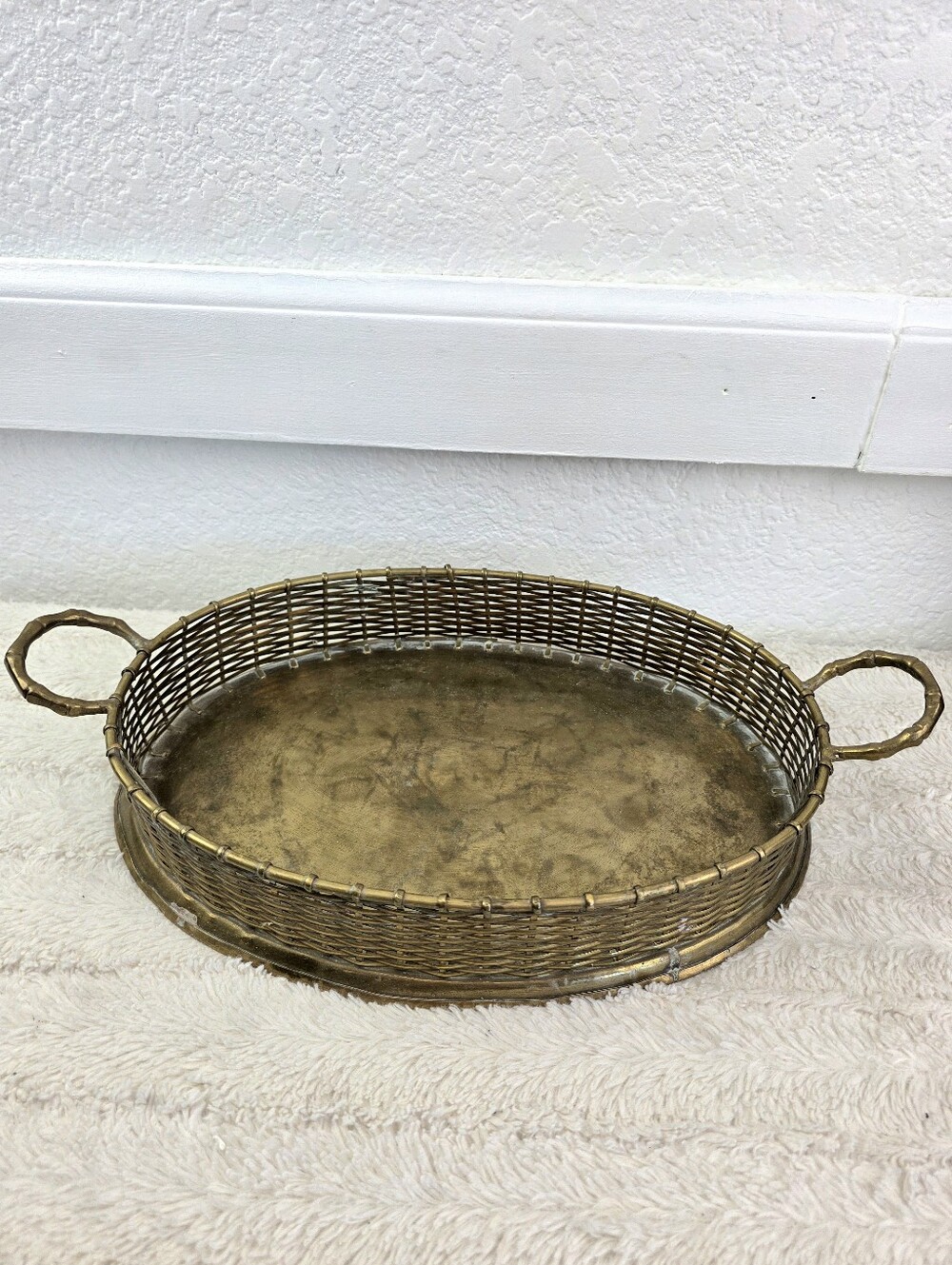 Vintage Brass Vanity Tray, Perfect For Displaying Perfumes!